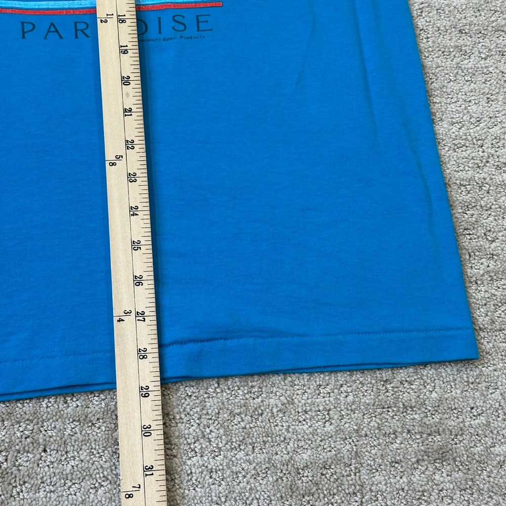 Vintage Vermont T-Shirt XL Udder Paradise Cow Blue Single Stitch Hanes 89s - Picture 7 of 7